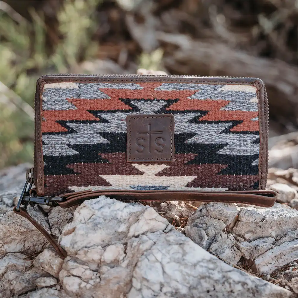 sts ranchwear serape bifold wallet