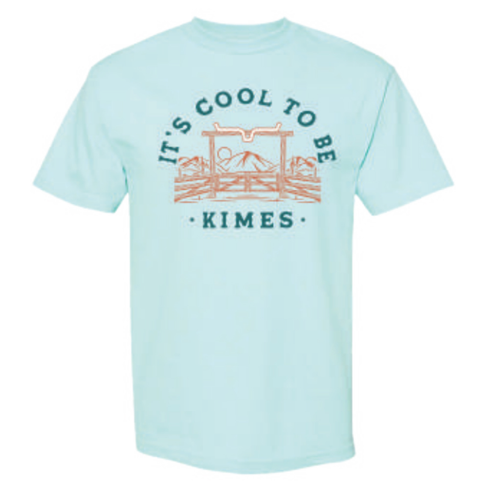 women's it's cool tee shirt light blue