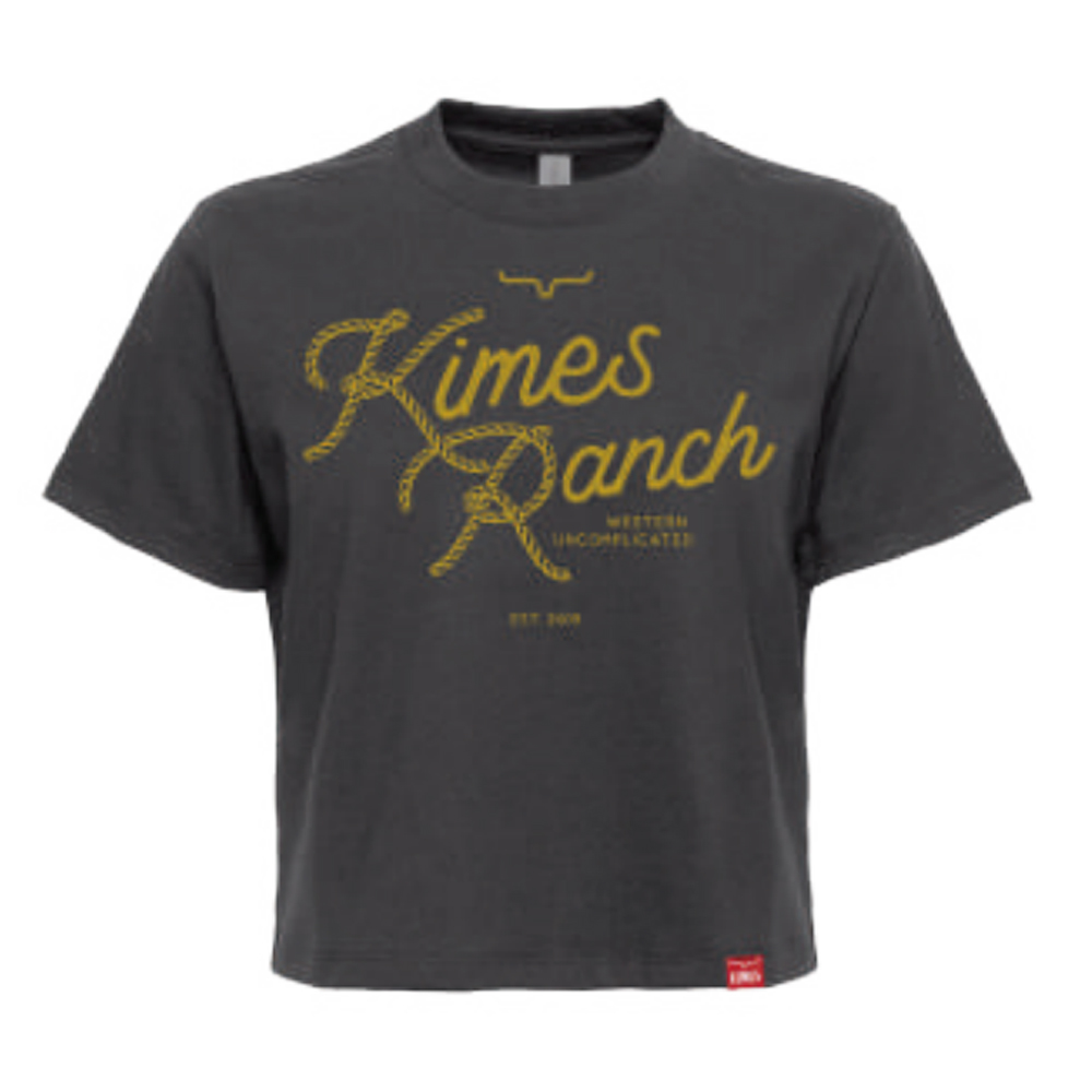 women's "Lasso Script" cropped tee shirt