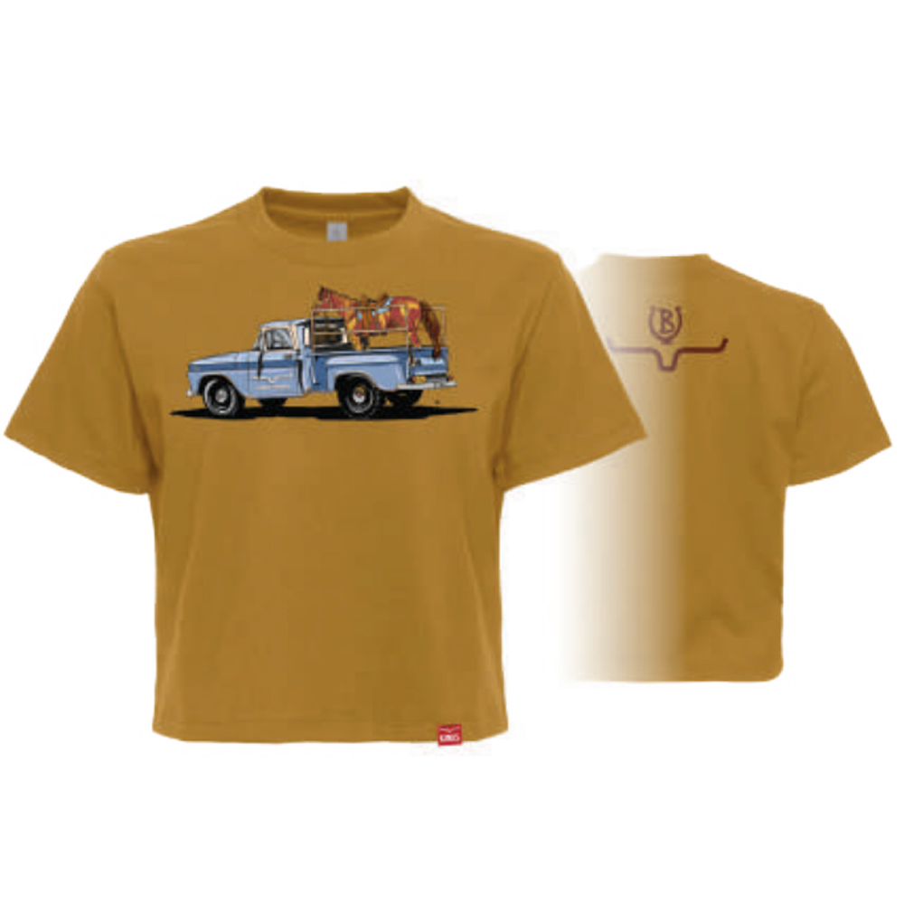 Women's Lucky B Pick Up Cropped Tee Shirt