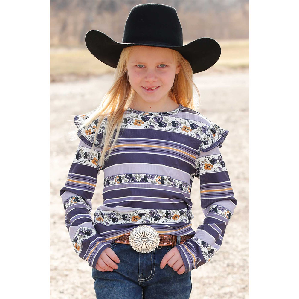 Girl's Top - Purple Knit