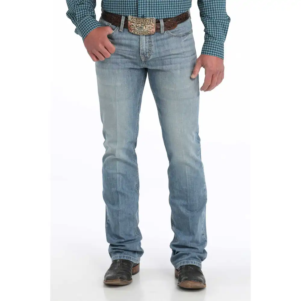 cinch men's slim fit jeans light stonewash