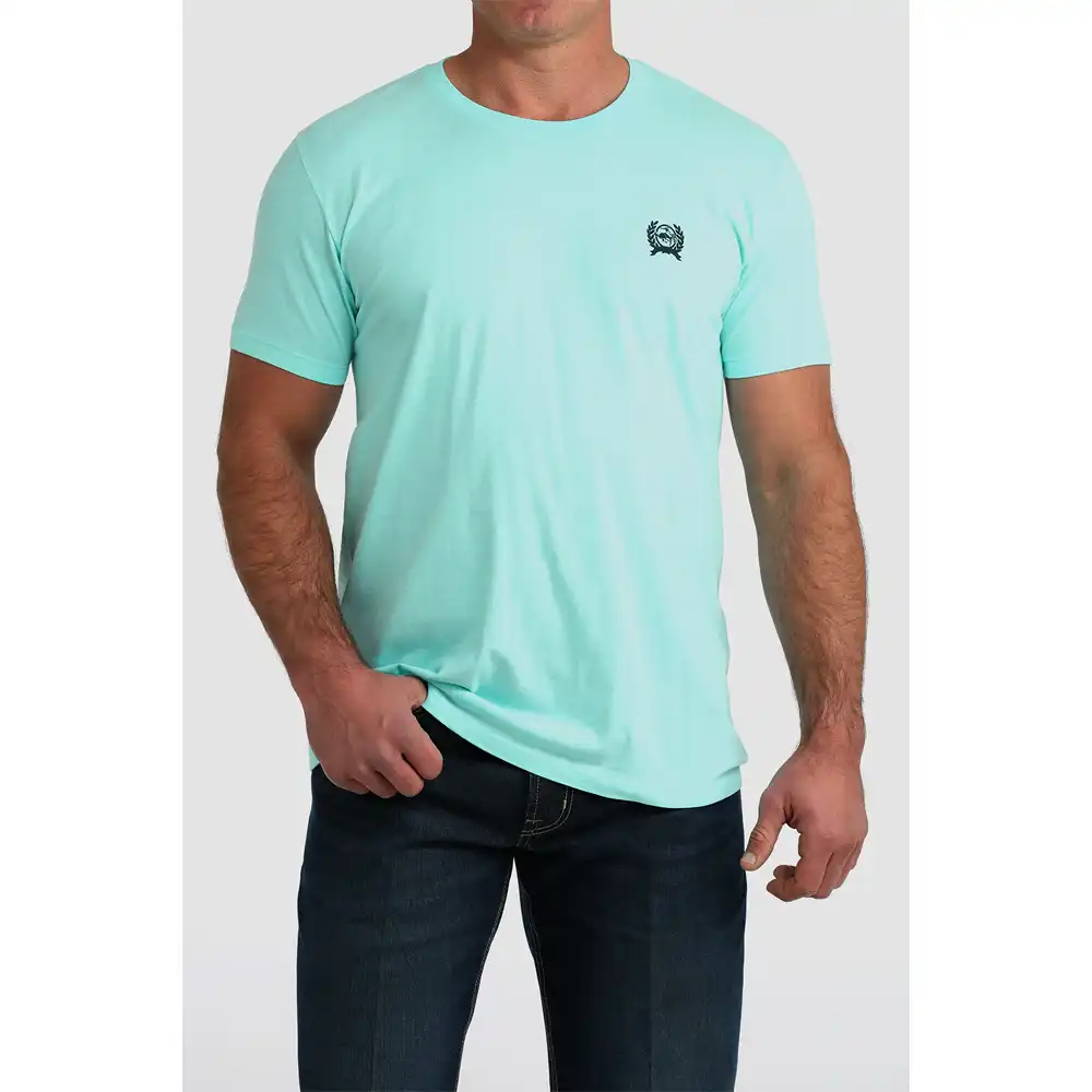 cinch men's graphic tee shirt aqua