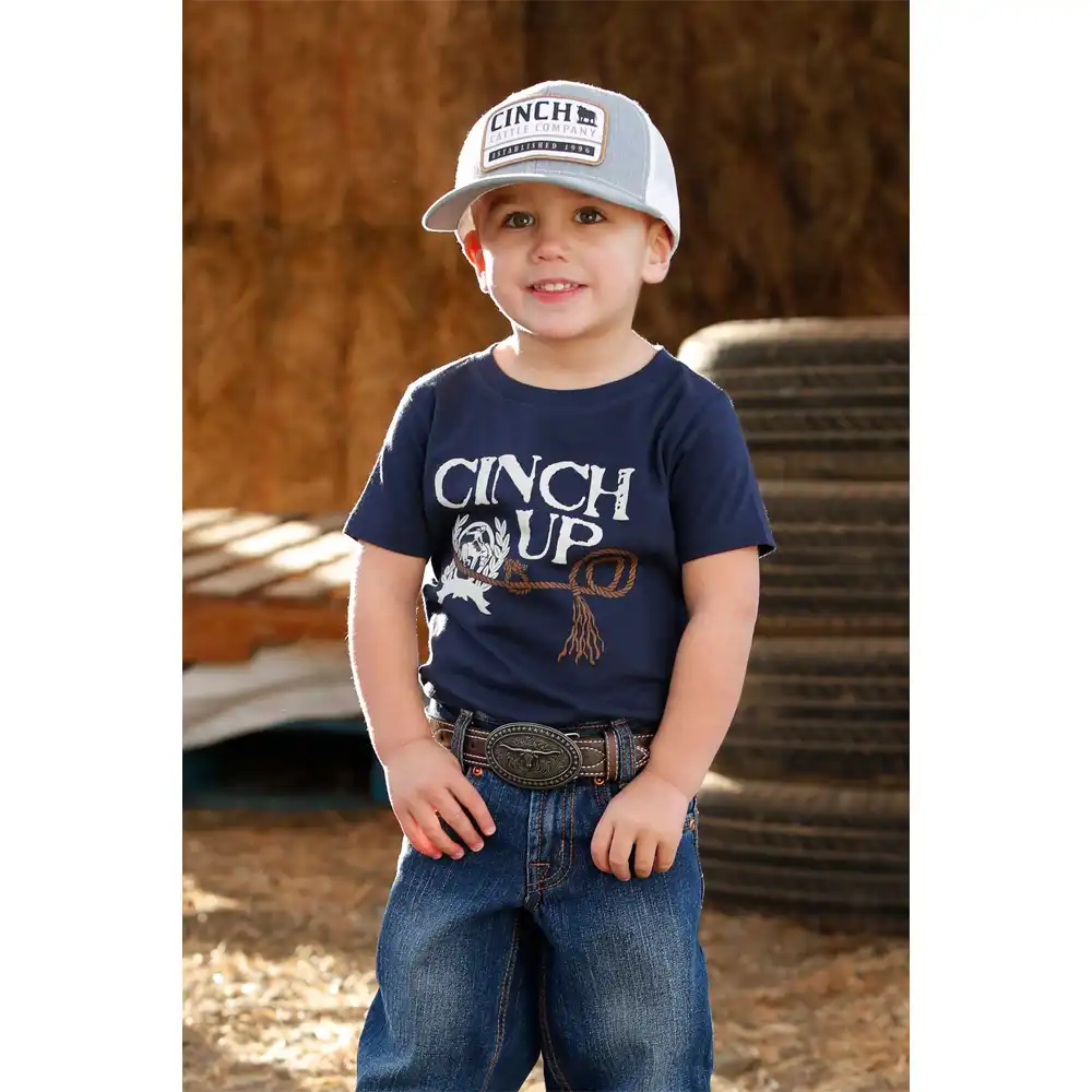 cinch toddler boy's graphic tee shirt in navy