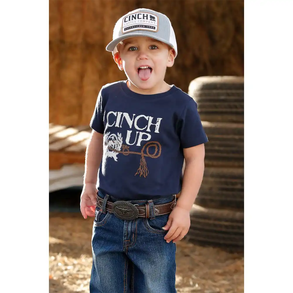 cinch infant boy's graphic tee shirt in navy