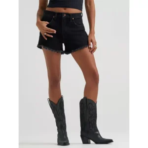 women's rework short black wrangler