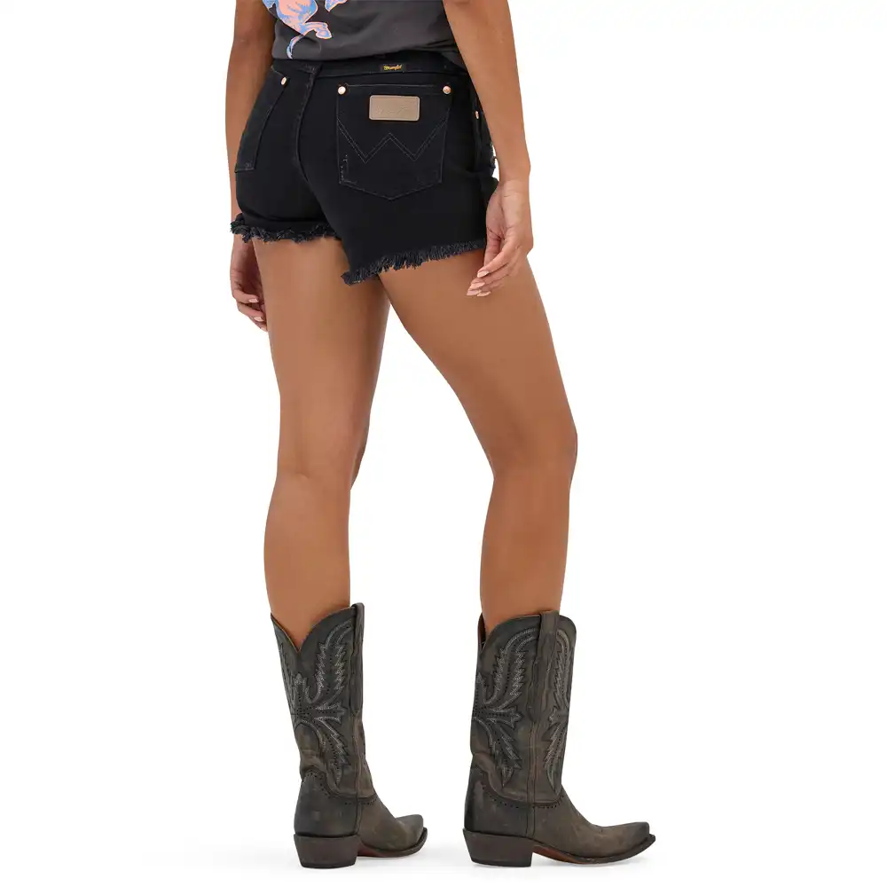 women's rework short black wrangler