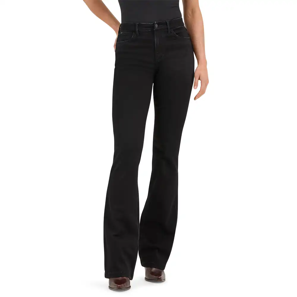 wrangler women's high rise bootcut jean in black