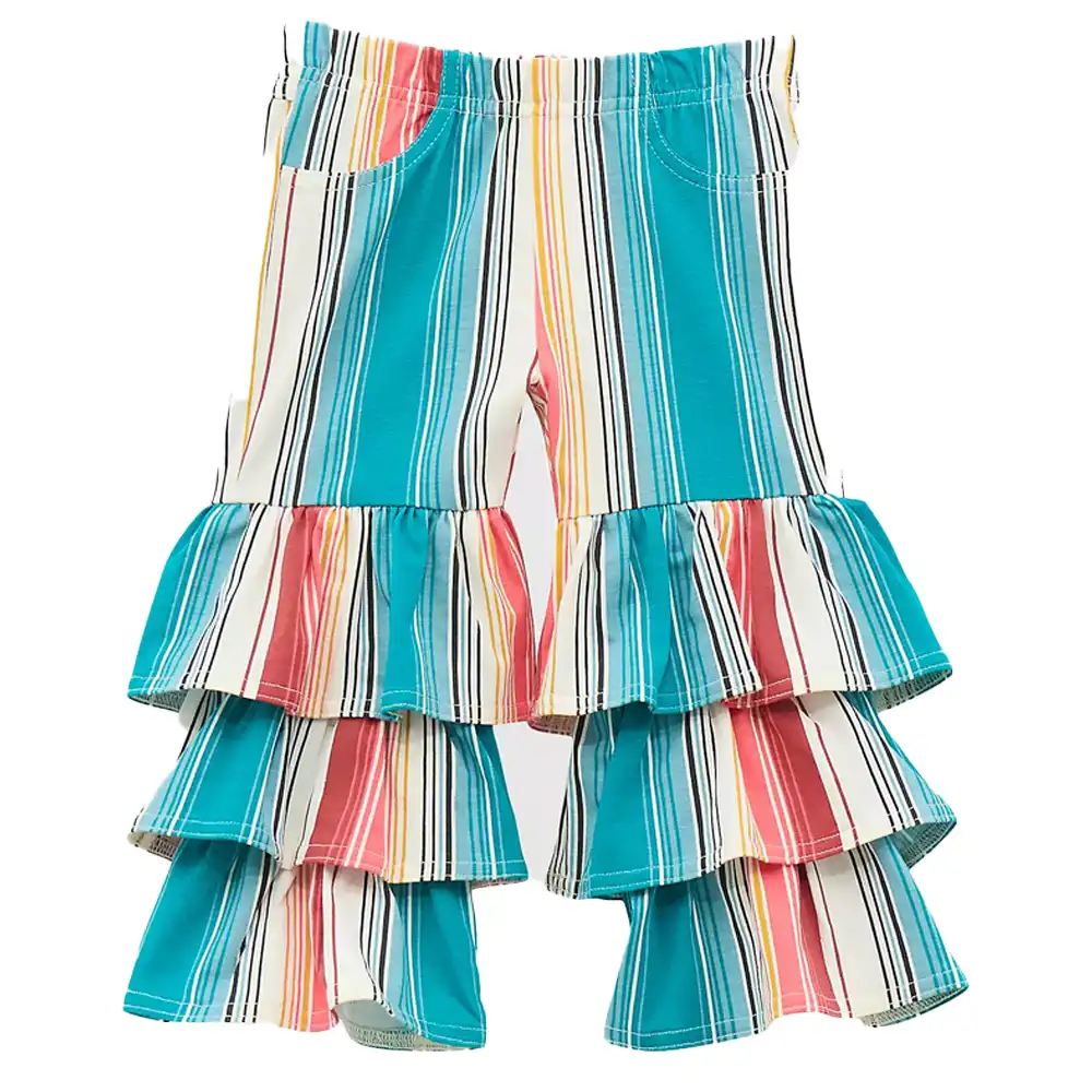 wrangler girl's striped flare pants