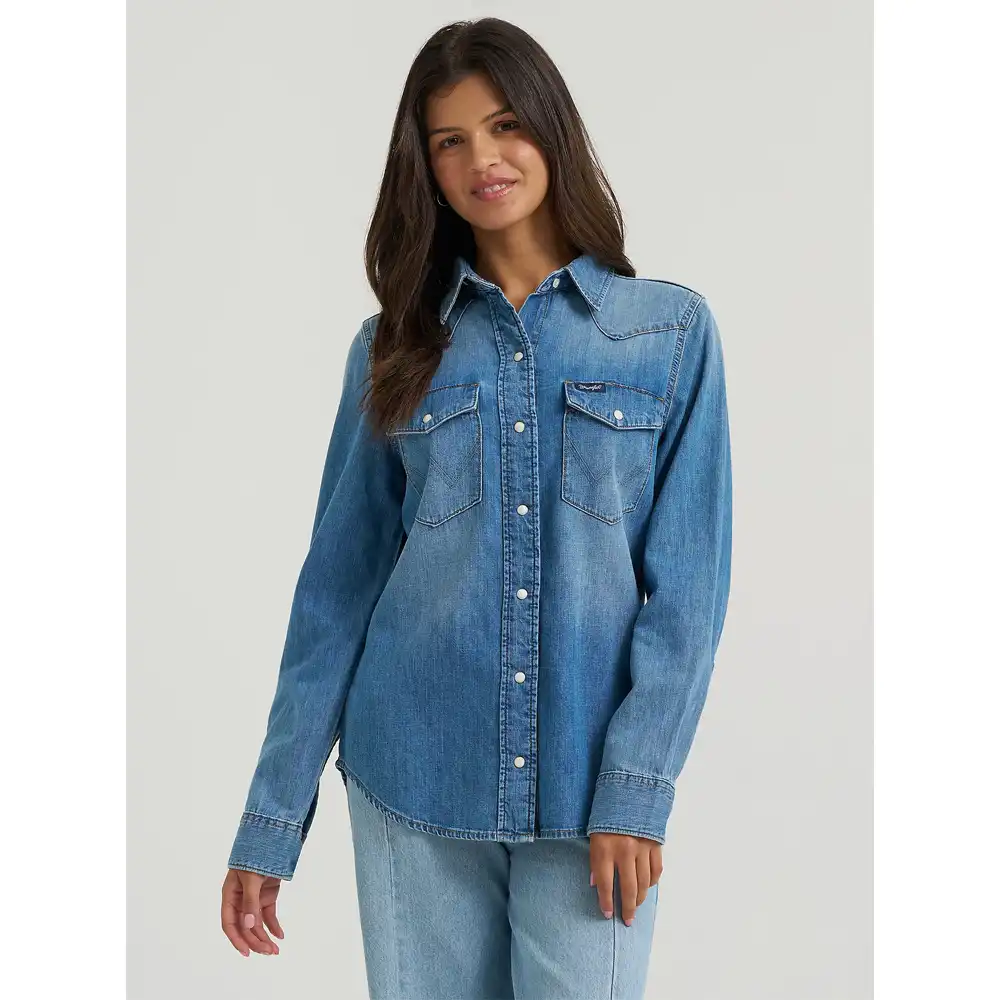 wrangler denim shirt