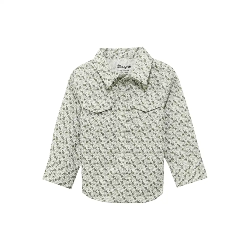 wrangler baby boy shirt in olive