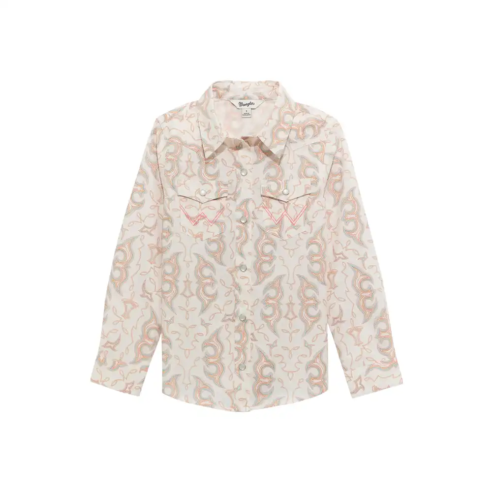 wrangler girl's western shirt