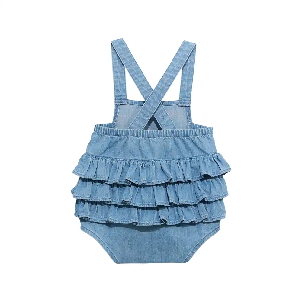 wrangler baby denim onesie
