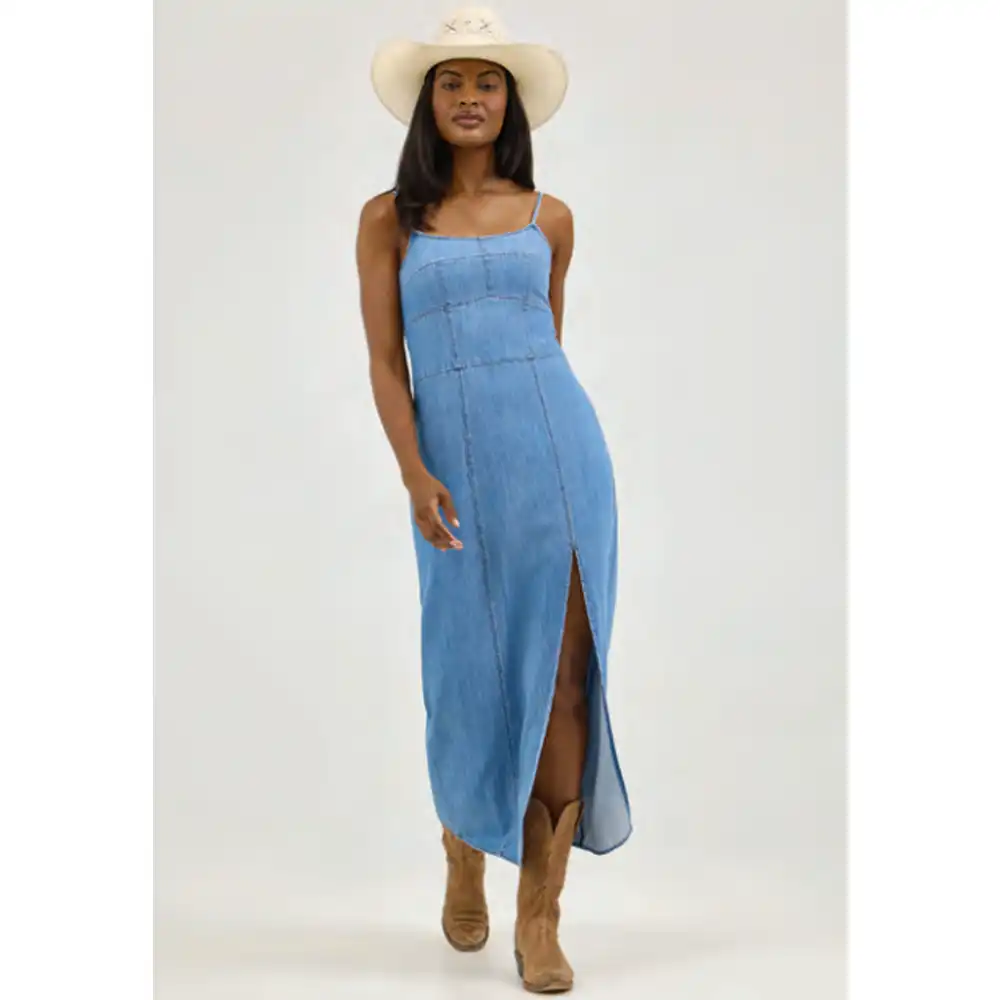 wrangler women's denim maxi dress