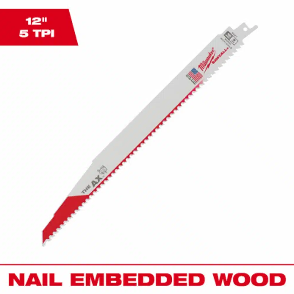 milwaukee 12 inch reciprocating saw blade