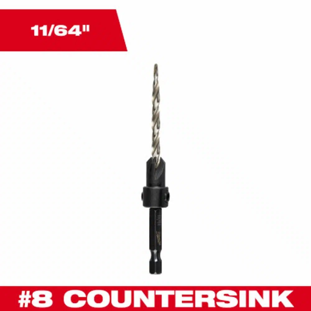 milwaukee countersink drill bit 11/64inch