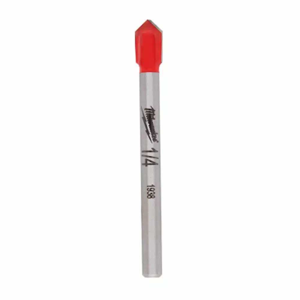 Milwaukee Glass & Tile Drill Bit, 1/4"