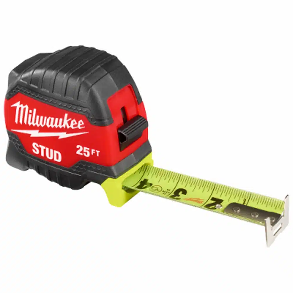 milwaukee studded tape measure 25'