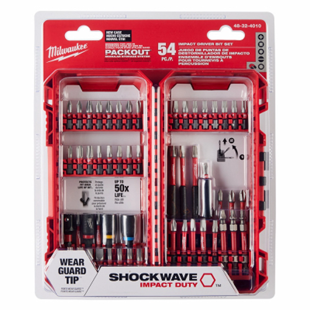 milwaukee impact driver bit set 54 piece
