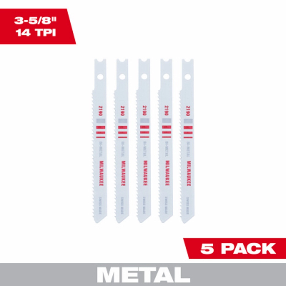 milwaukee jig saw blades bi metal 3-5/8" 5 pack
