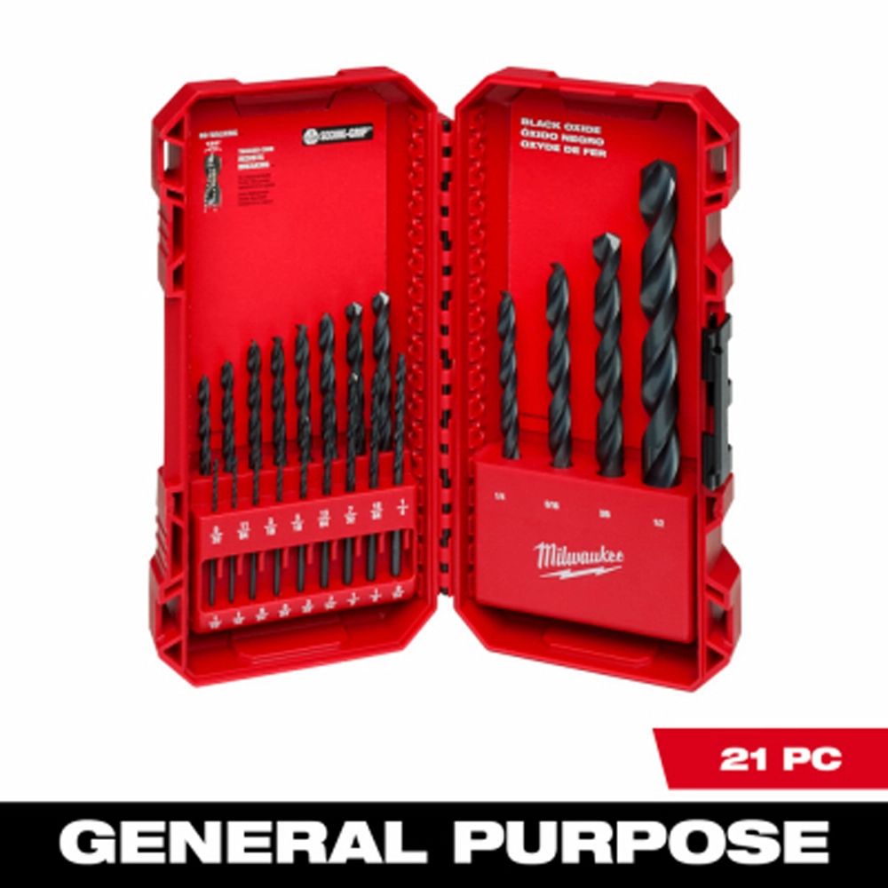 milwaukee drill bit set black oxide drill