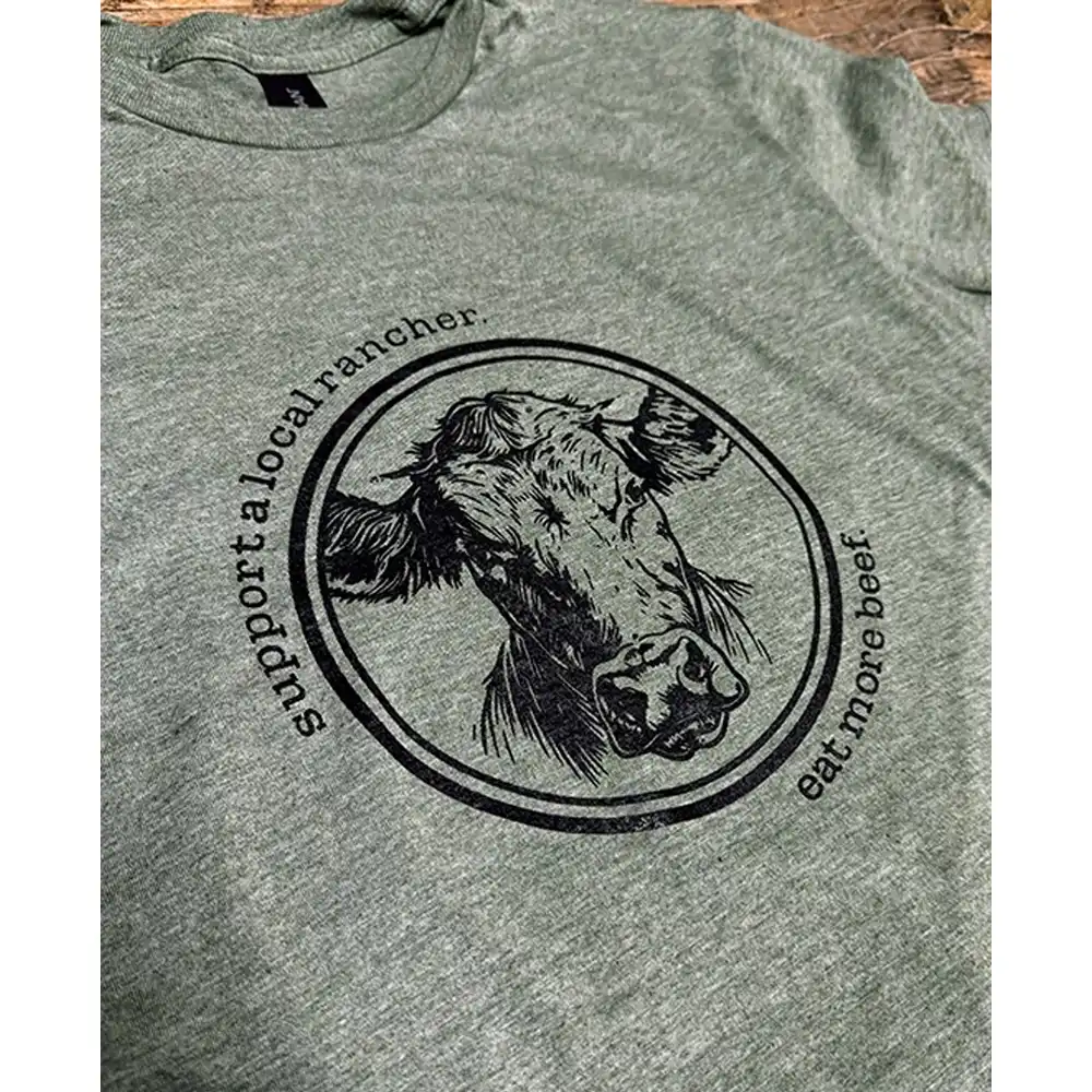 graphic tee shirt in green