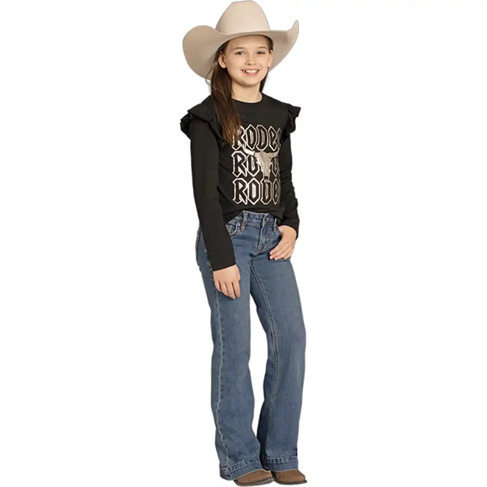 rock & roll denim girls jeans