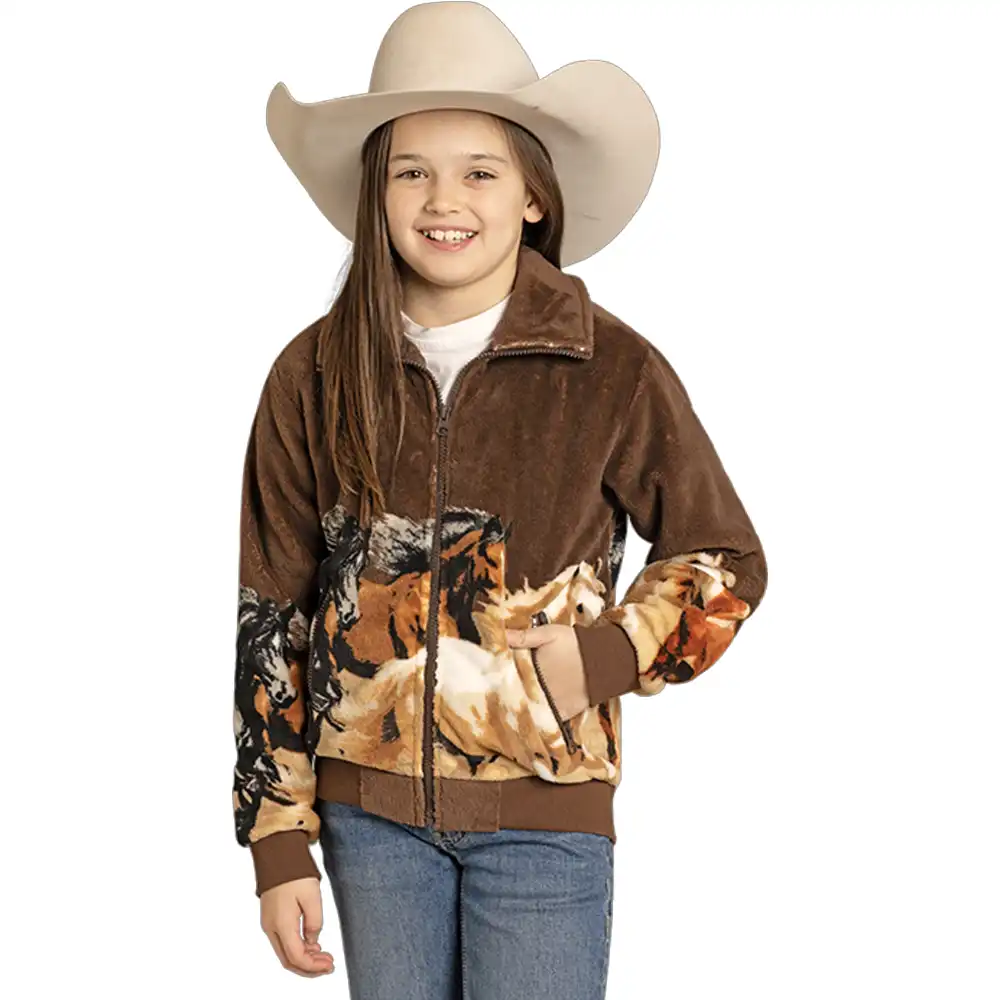 rock n roll denim girl's aztec pullover