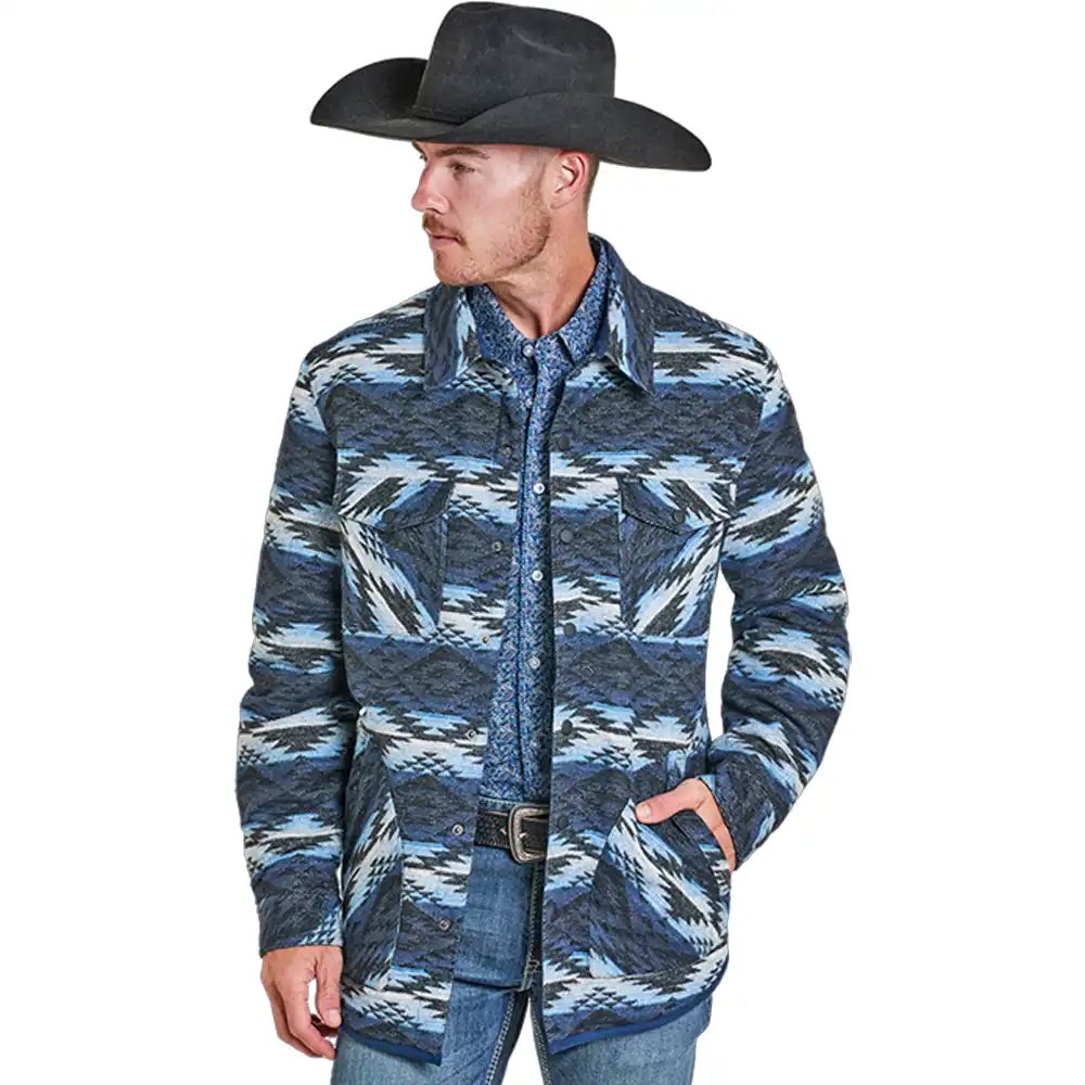 rock n roll denim men's reversible jacket blue