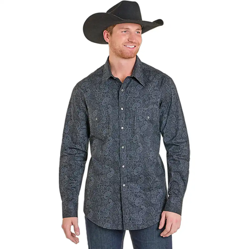 rock n roll denim long sleeve shirt
