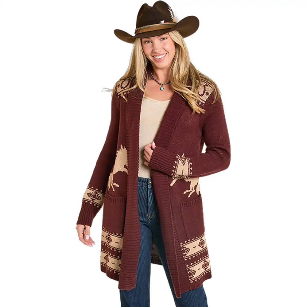 women's rock n roll denim cardigan