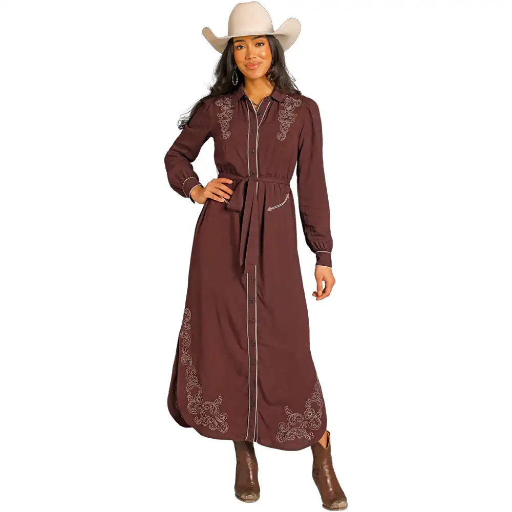 embroidered maxi dress