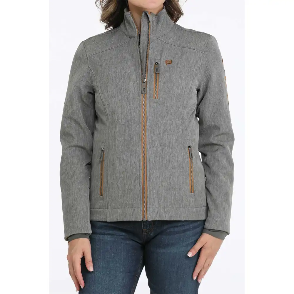 cinch women's conceal carry jacket gold and charcoal