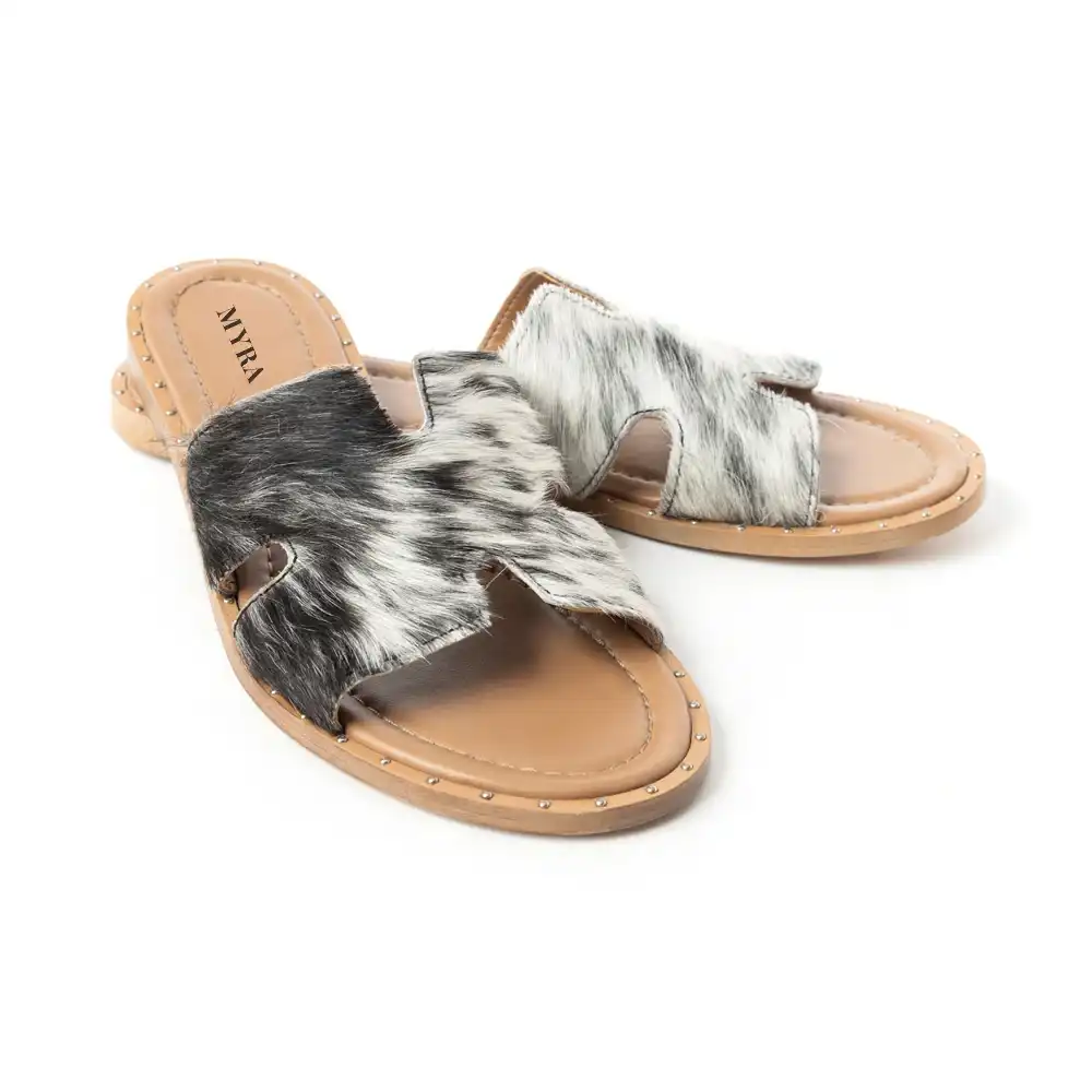 myra daleena anne sandals black and white