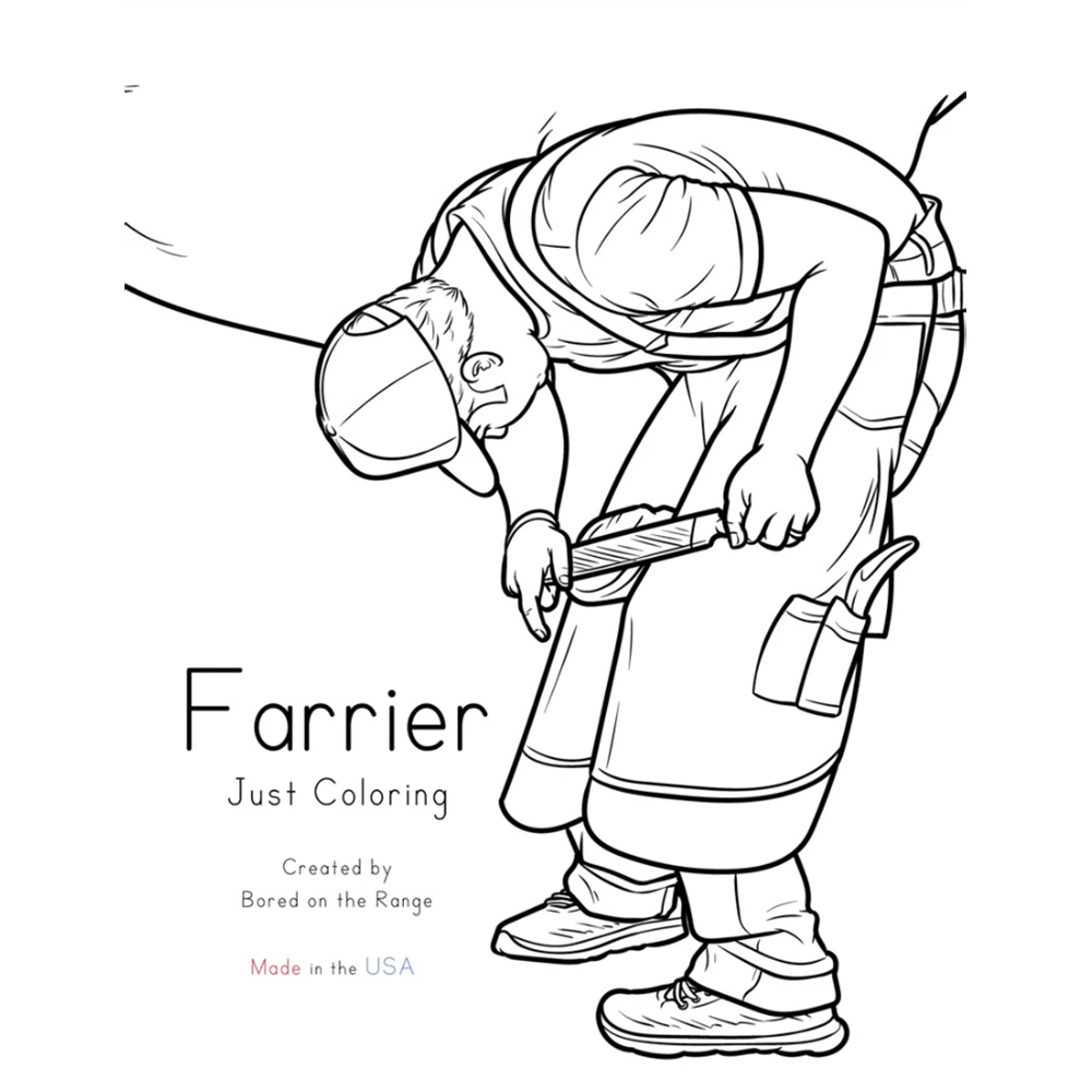 Farrier coloring book.