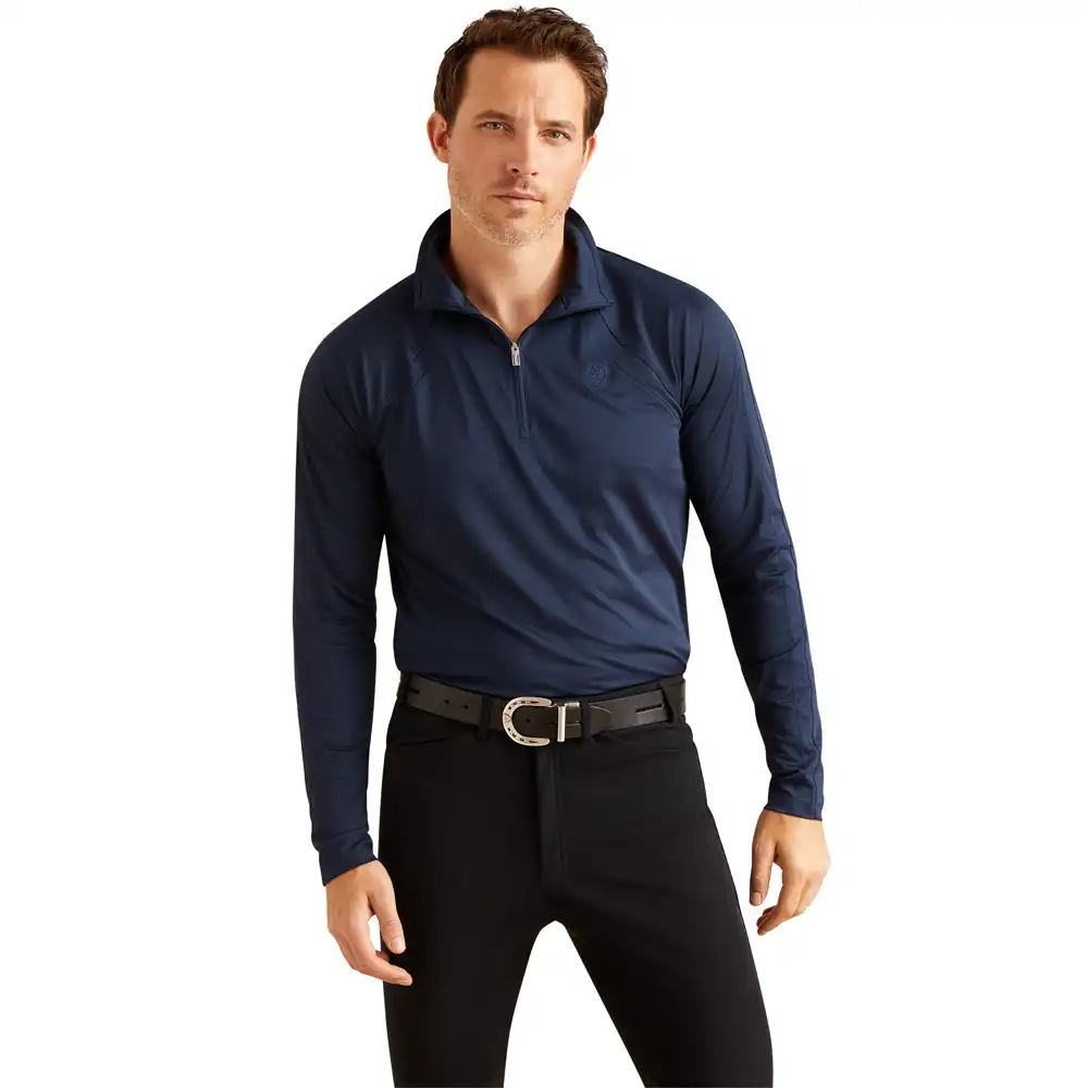 ariat men's 1/4 zip navy