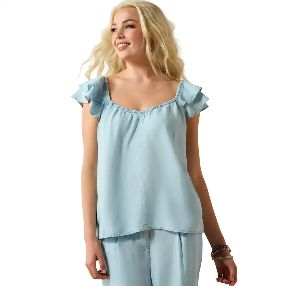 ariat lynn top indigo wash