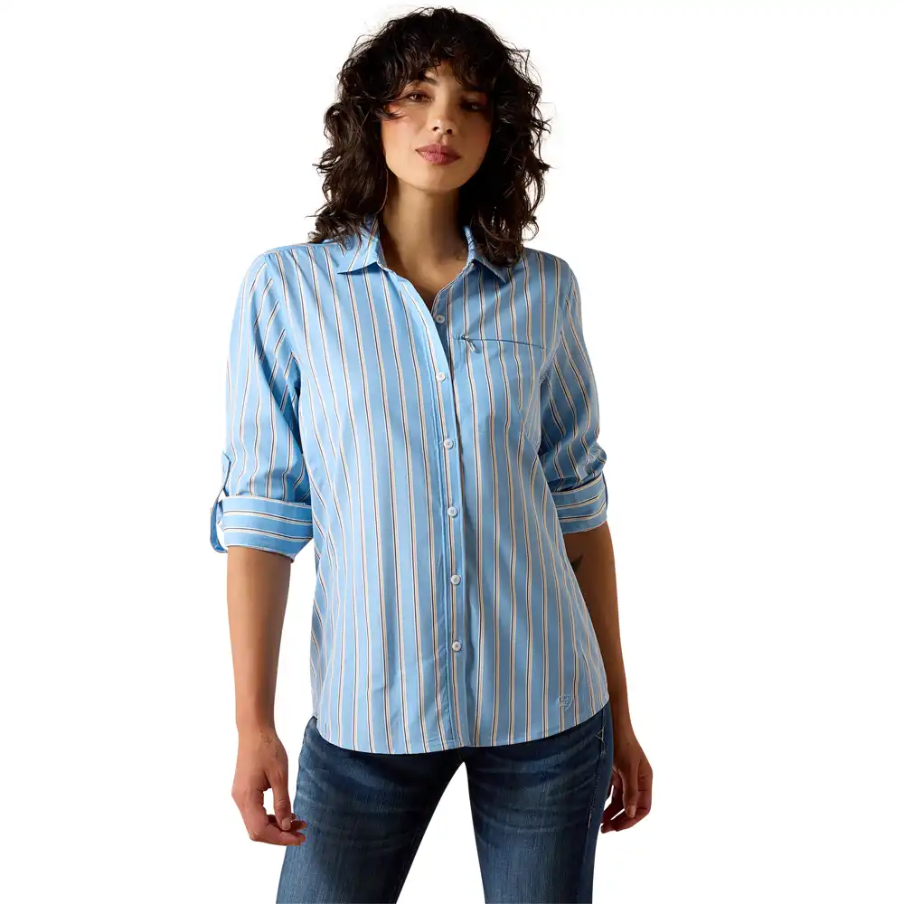 ariat women's long sleeve shirt blue stripe