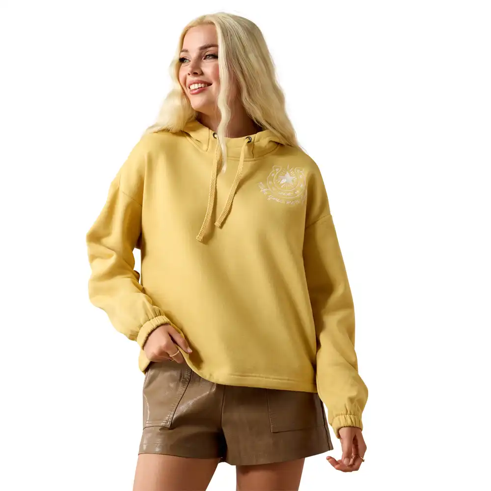 ariat women's cropped hoodie rattan