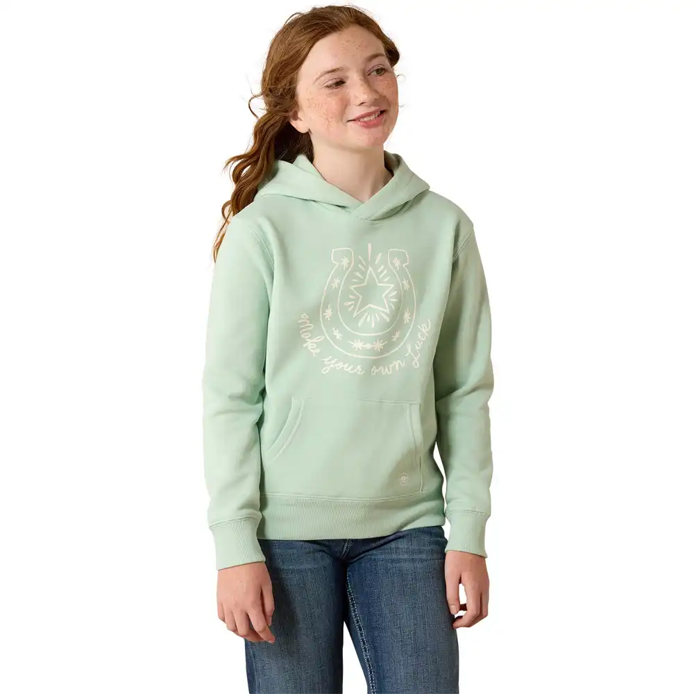 ariat girl's hoodie green