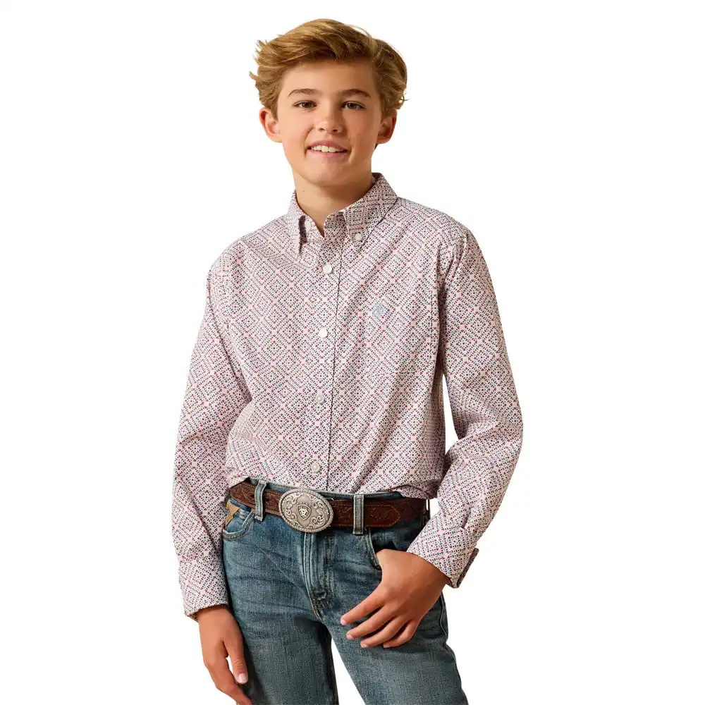 ariat boy's long sleeve shirt