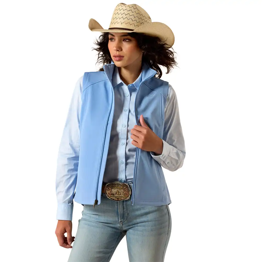 ariat women's softshell jacket ash blue