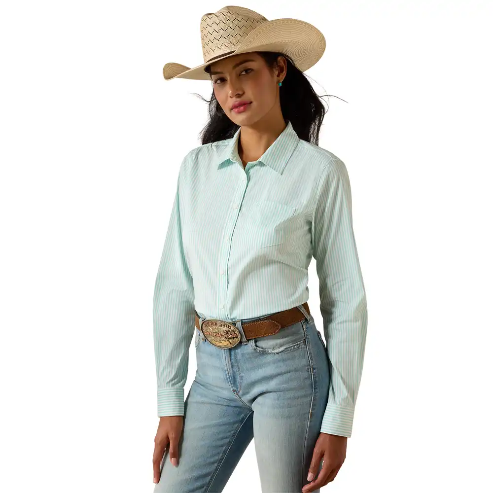 ariat women's long sleeve shirt teal