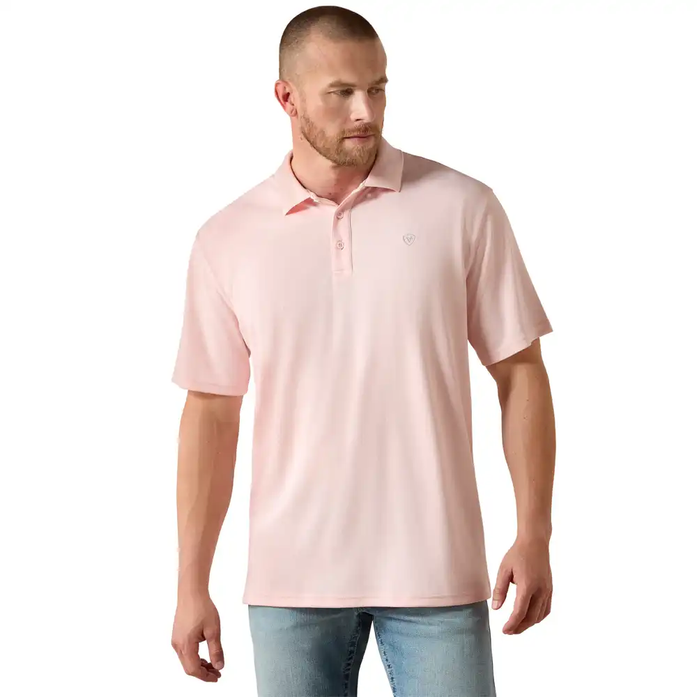 ariat men's polo pink