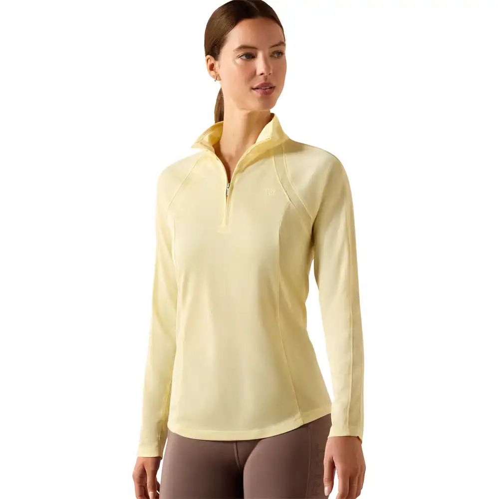 ariat women's 1/4 zip pullover yellow