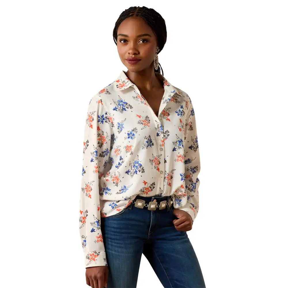 ariat women's long sleeve shirt floral