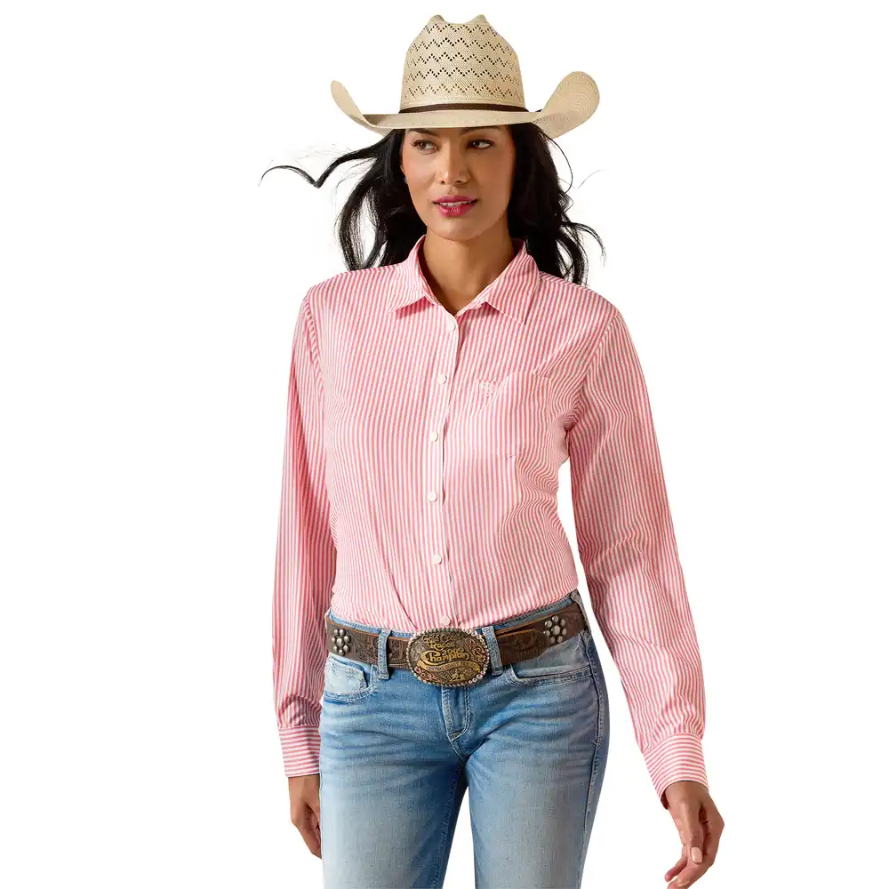 ariat women's long sleeve shirt pink
