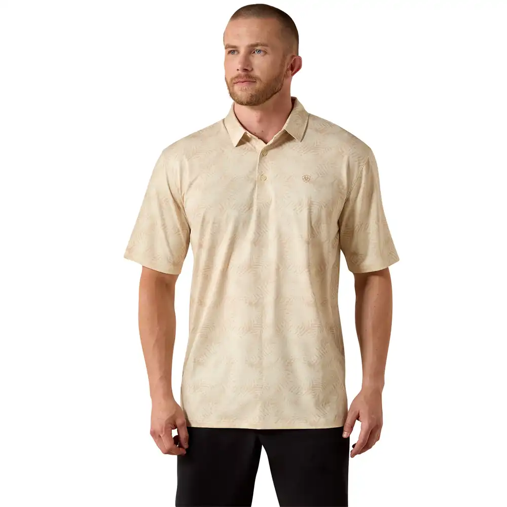 ariat men's polo cream