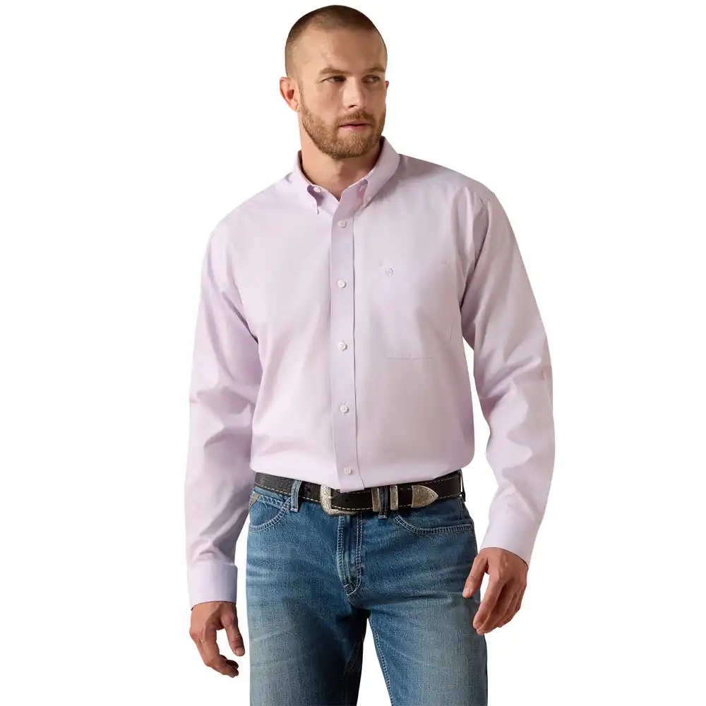 ariat men's long sleeve shirt lavender