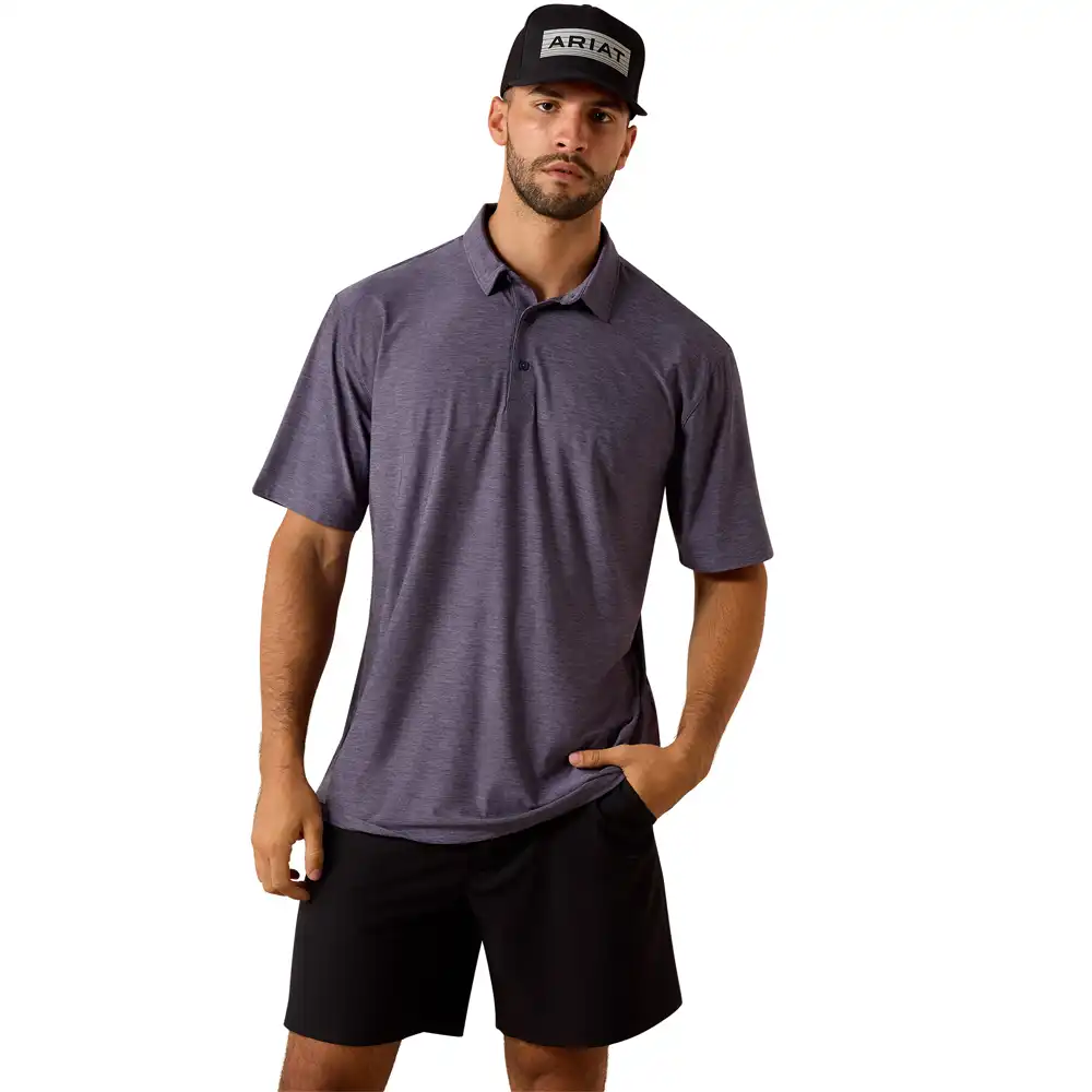 ariat men's polo shirt night shadow